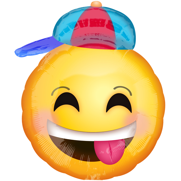 Folienballon - Figur Emoji Junge - S - 45 cm / 0,03 m³