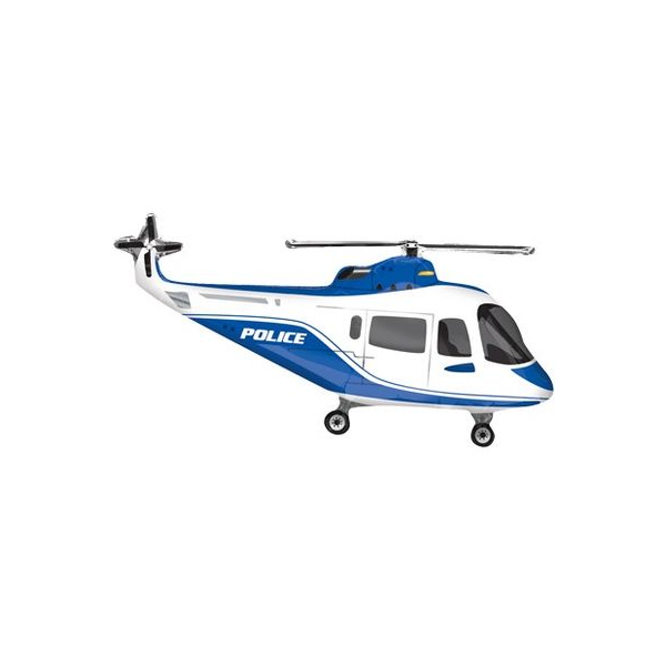 Folienballon - Figur Polizei - Hubschrauber - X - 60 cm /...