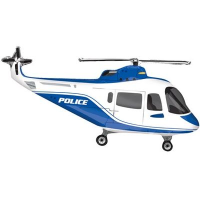 Folienballon - Figur Polizei - Hubschrauber - X - 60 cm / 0,05 m³