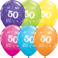 Latexballon-Set - Motiv Zahl 50 (6)