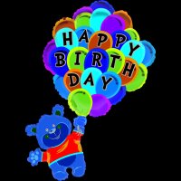 Folienballon - Figur Happy Birthday Ballonbär - XXL - 86 cm / 0,10 m³