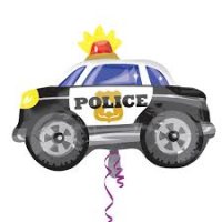 Ballon Polizeiauto Schwarz