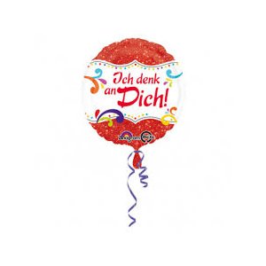 Folienballon - Motiv Ich denk an Dich - S - 45cm/0,02m³