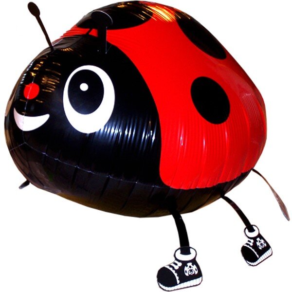 Folienballon - Airwalker Marienkäfer Rot - S - 50 cm / 0,03 m³