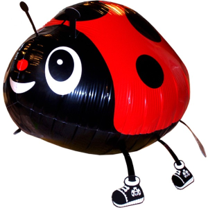 Folienballon - Airwalker Marienkäfer Rot - S - 50 cm...