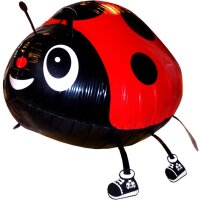 Folienballon - Airwalker Marienkäfer Rot - S - 50 cm / 0,03 m³