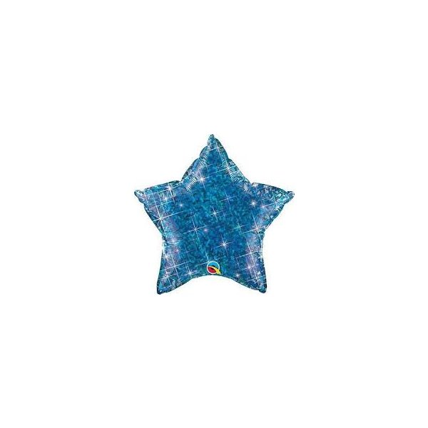 Ballon XS Stern Blau Hologramm