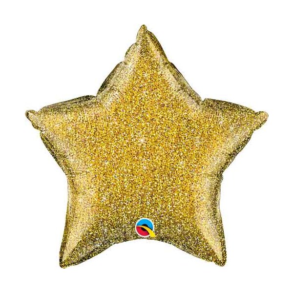 Ballon XS Stern Gold glitter