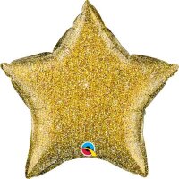 Ballon XS Stern Gold glitter
