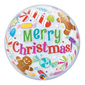 Single Bubble Ballon - Motiv Weihnachten Merry Christmas...
