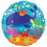 Folienballon - Motiv Unterwasserwelt - S - 45 cm / 0,02 m³