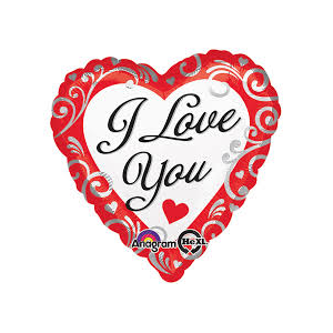 Folienballon - I love you - XXL - 71 cm / 0,07 m³