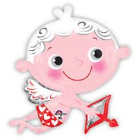 Folienballon - Figur Engel mit Liebespfeil - XXL - 76 cm / 0,07 m³