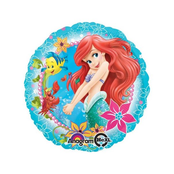 Ballon Ariel die Meerjungfrau - S/Folie - 45cm/0,02m³