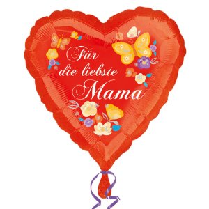 Ballon Für die liebste Mama - S/Folie -...