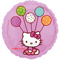 Folienballon - Motiv Hello Kitty mit Ballons - S - 45 cm / 0,02 m³