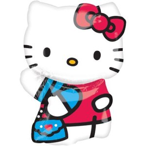 Ballon Hello Kitty mit Tasche - XXL/Folie - 43 x 55cm /0,07m&sup3;