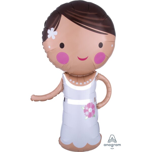 Folienballon - Figur Braut - XXL - 101 cm / 0,07 m³