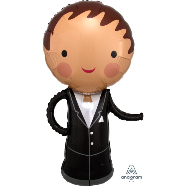 Folienballon - Figur Bräutigam - XXL - 101 cm / 0,07...