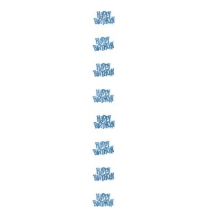 Girlande - Happy Birthday -  blau, 152,4cm, (6)