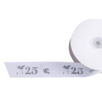 Meterware - Schleifenband Silberne 25
