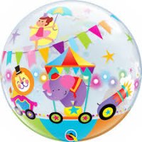 Single Bubble Ballon - Motiv Zirkus - XL - 56cm/0,04m³