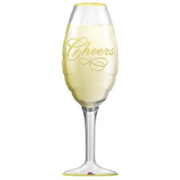Folienballon - Figur Sektglas - XXL - 97 cm / 0,07 m³