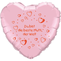 Folienballon - Motiv Du bist die beste Mutti der Welt - S - 45 cm / 0,02 m³