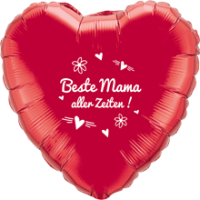 Folienballon - Motiv Beste Mama aller Zeiten - S - 45 cm / 0,02 m³