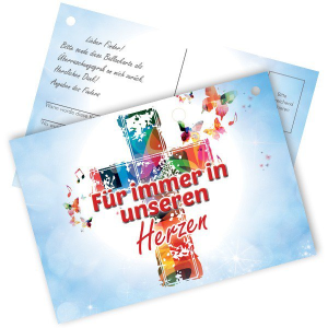 Ballonflugkarte Für Immer in unseren Herzen