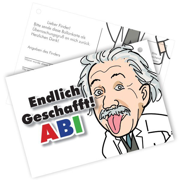 Ballonflugkarte Endlich Geschafft! ABI