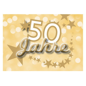 Ballonflugkarte 50 Jahre gold