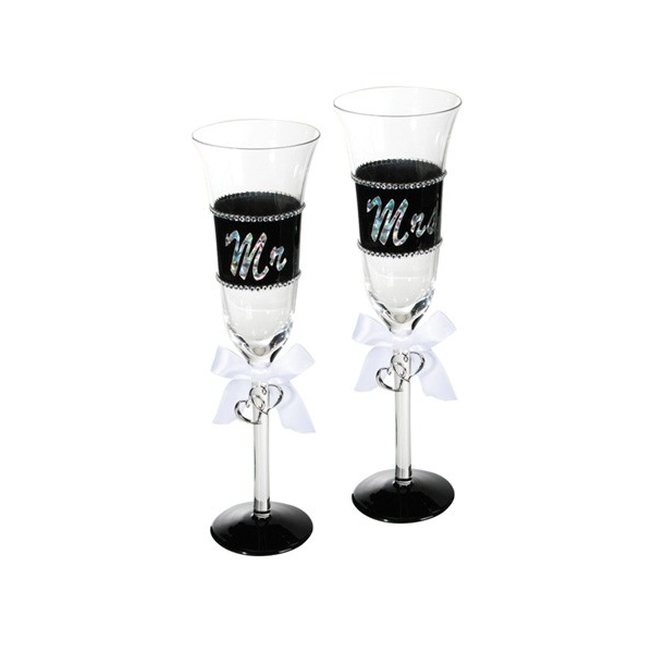 Sektgläser Mr und Mrs, (PP)