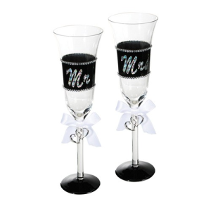 Sektgläser Mr und Mrs, (PP)
