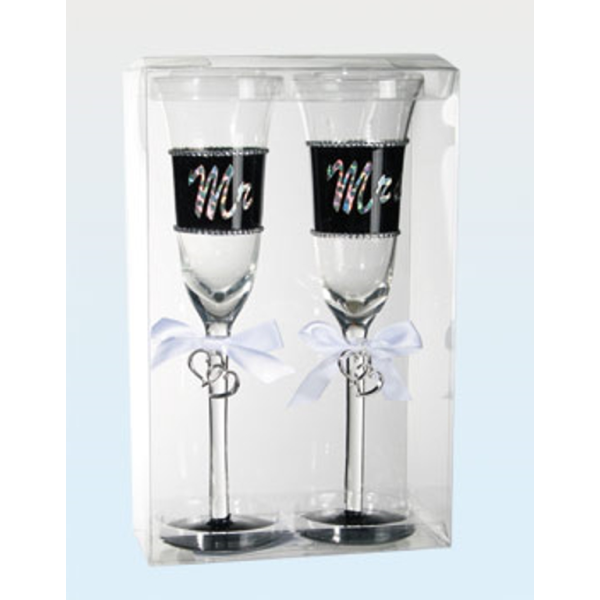 Glas - Sektgläser Mr und Mrs glas (2)