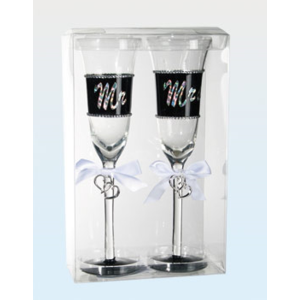 Glas - Sektgläser Mr und Mrs glas (2)