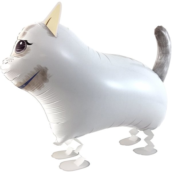 Folienballon - Airwalker Katze Weiß - S -...