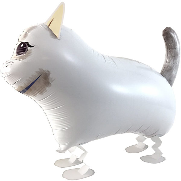 Folienballon - Airwalker Katze Weiß - S - 50 cm /...
