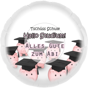 Folienballon - Motiv Tsch&uuml;ss Schule - XXL - 70 cm /...