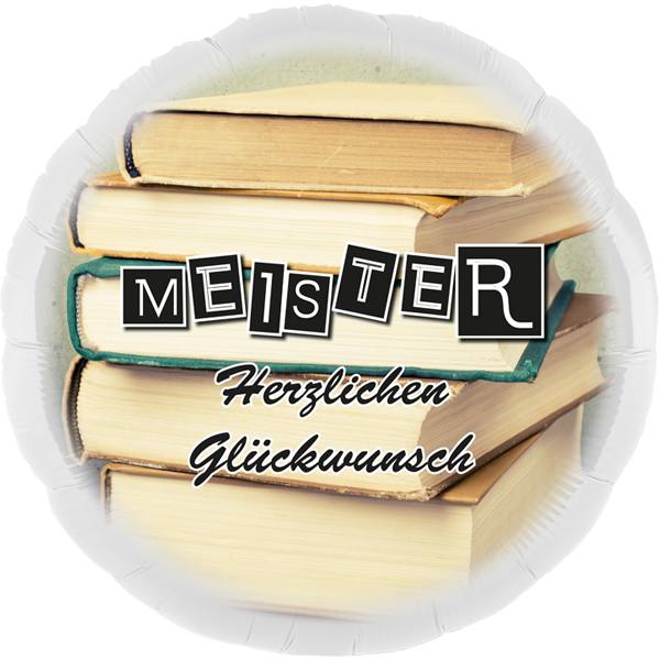 Folienballon - Motiv Meister Herzlichen Glückwunsch - S - 42 cm / 0,02 m³
