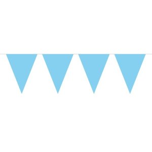 Wimpelkette Baby hellblau - ca 10 meter