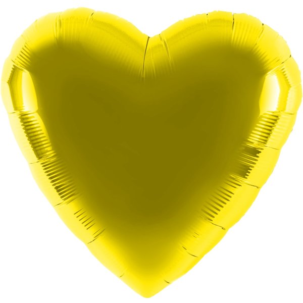 Ballon Herz gelb - S/Folie - 45cm/0,02m³