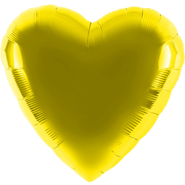 Folienballon - Herz Gelb - S - 45 cm / 0,02 m³