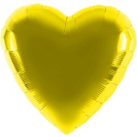 Ballon Herz gelb - S/Folie - 45 cm/0,02 m³