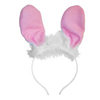 Bunnyohren mit Haarreif, Pink und Licht, 31x26cm