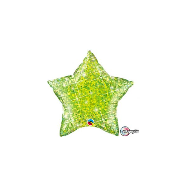 Ballon XS Stern Limonengrün Hologramm