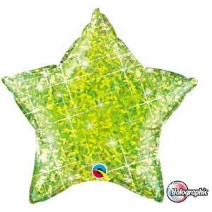 Ballon XS Stern Limonengr&uuml;n Hologramm