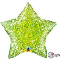 Ballon XS Stern Limonengr&uuml;n Hologramm
