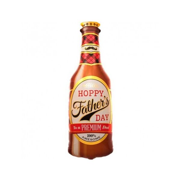 Folienballon - Bierflasche Vatertag - XXlL - 91 cm / 0,07 m³
