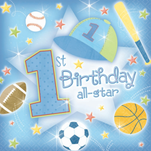 Servietten - 1st Birthday all star - 2-lagig (36)